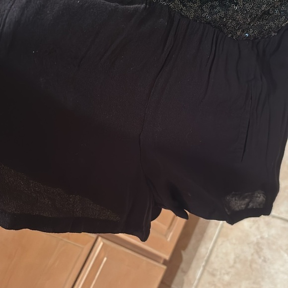 Ella Moss Black Sequin Peplum Tank Top - Picture 6 of 10